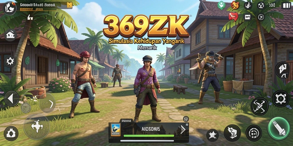 Tampilan gameplay 369ZK yang menampilkan simulasi kehidupan yang mendetail.