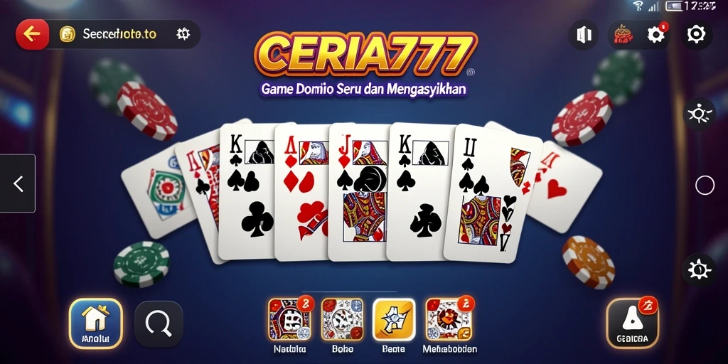 Screenshot gameplay CERIA777 menampilkan keseruan bermain Domino.