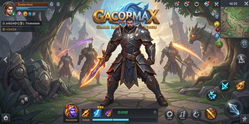Tangkapan layar gameplay GACORMAX menampilkan pertempuran seru dan grafis menawan.