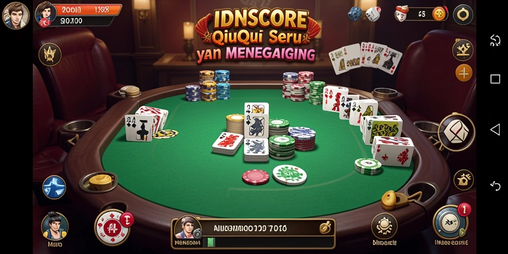 Screenshot gameplay QiuQiu IDNSCORE yang seru dan dinamis.