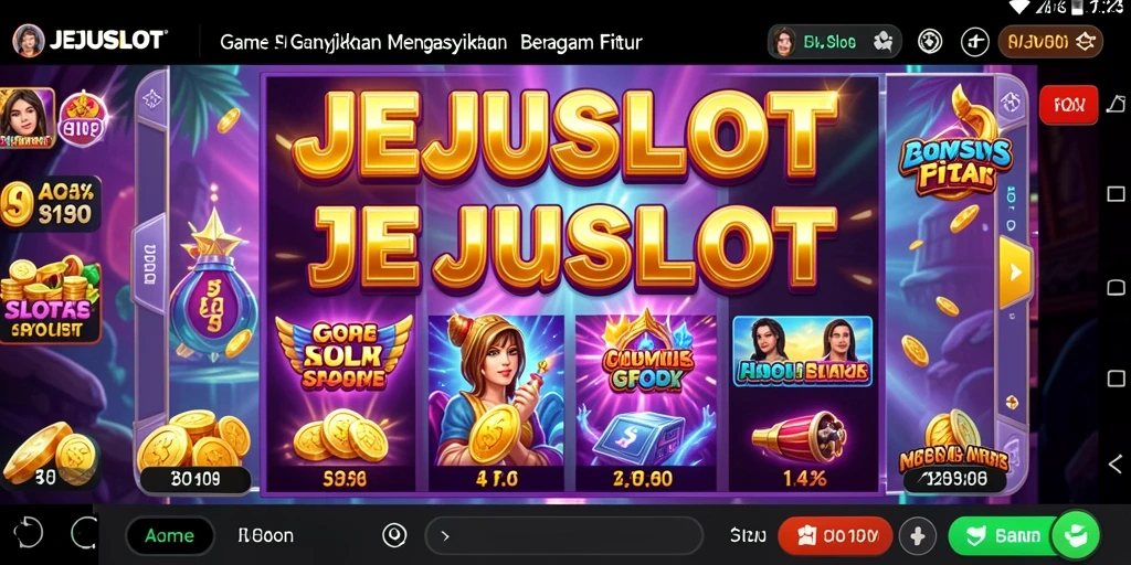 Tampilan permainan slot JEJUSLOT yang menarik dan penuh warna.