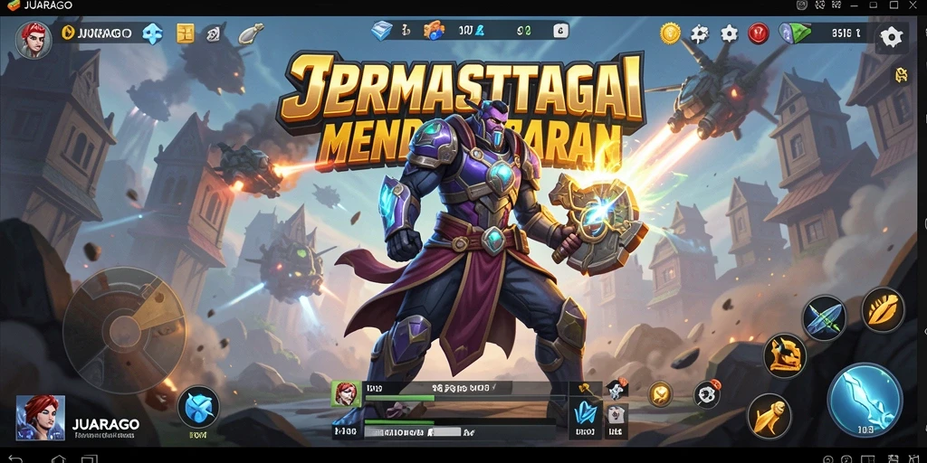 Tampilan gameplay JUARAGO dengan aksi strategi yang intens.