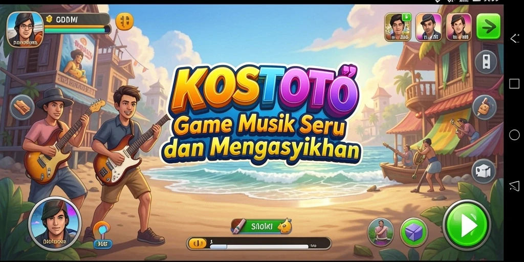 Tampilan gameplay KOSTOTO yang seru dan interaktif.