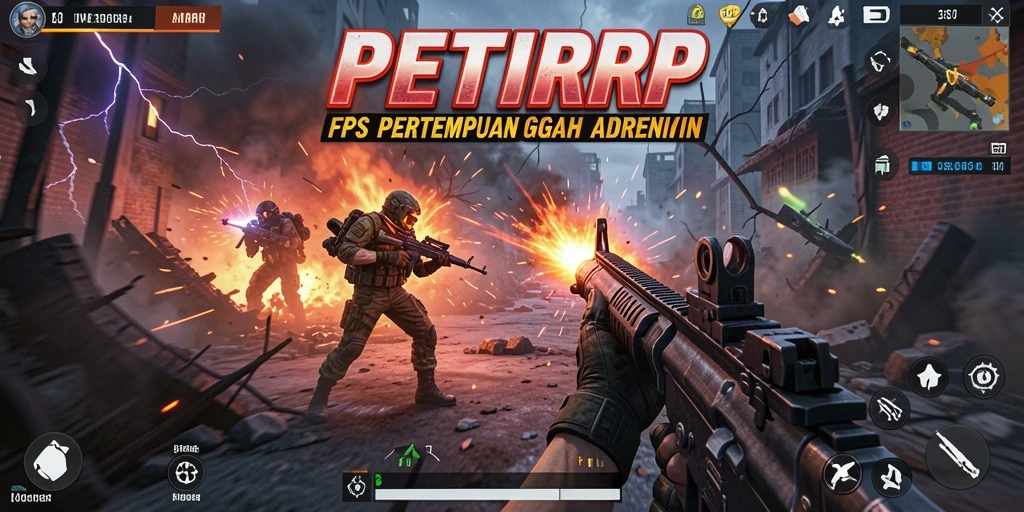 Tangkapan layar menampilkan aksi intens dalam PETIRRP.