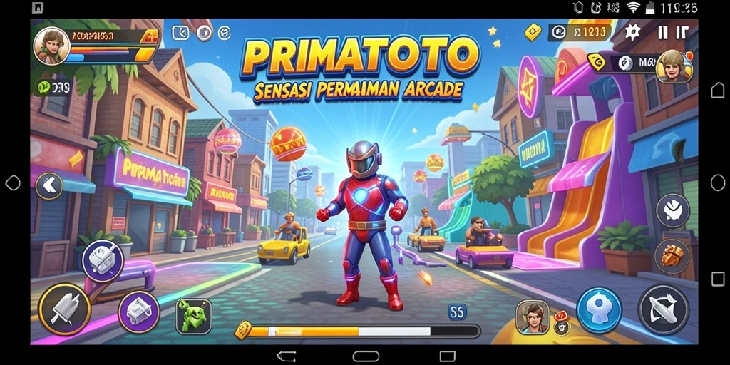 Screenshot gameplay PRIMATOTO menampilkan aksi seru dalam permainan Arcade.