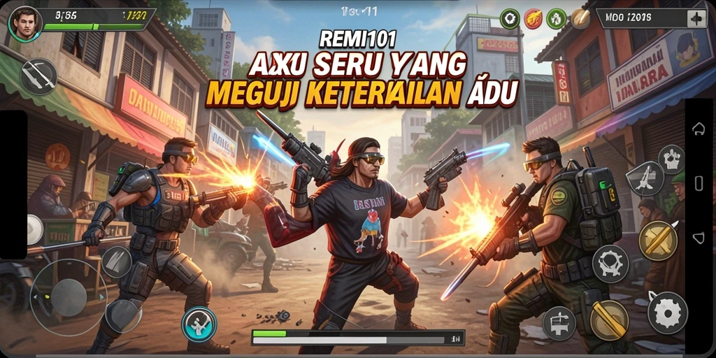Tampilan gameplay seru dalam aksi penuh tantangan.