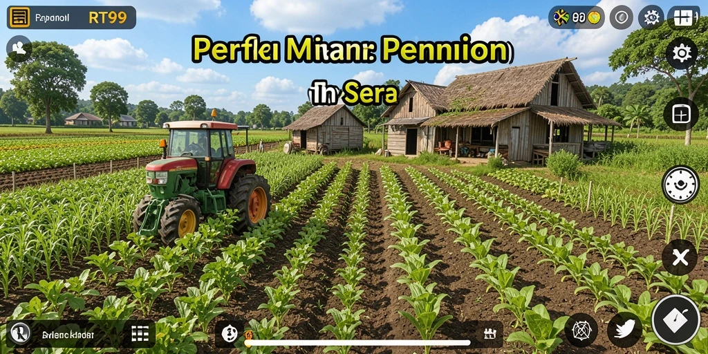 Screenshot RT99 menampilkan gameplay pertanian yang menarik dan realistis.