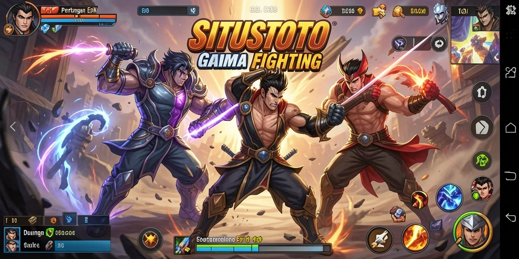 Screenshot gameplay SITUSTOTO yang menampilkan aksi pertarungan yang mendebarkan.