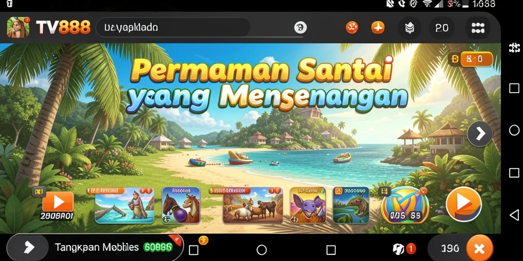Tampilan gameplay mengasyikkan dari TV888, siap menghibur Anda!