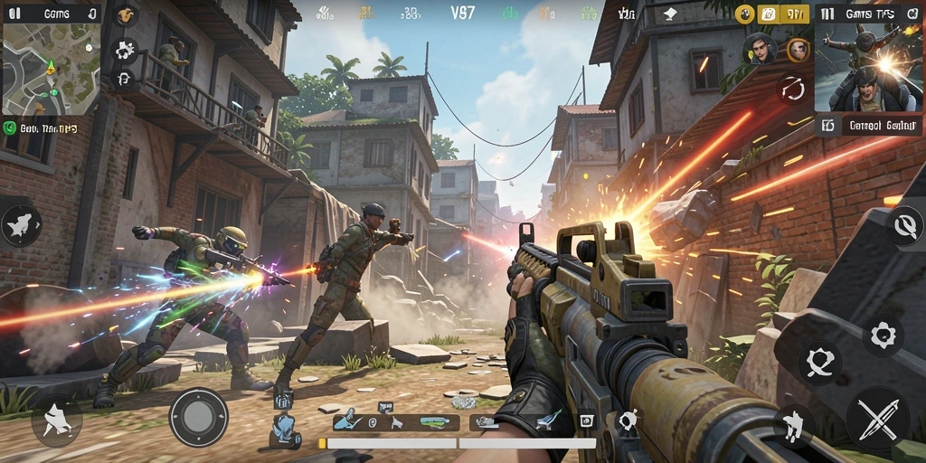 Gameplay mendebarkan dalam V87 dengan aksi TPS seru.