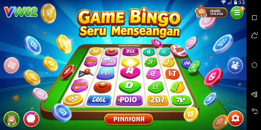 Screenshot gameplay VV62 menampilkan momen seru saat bermain Bingo.